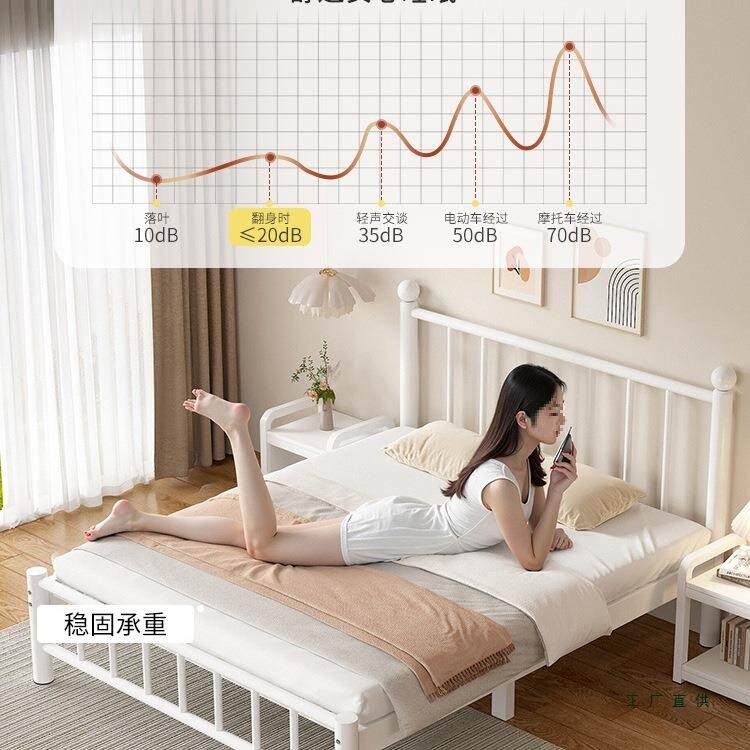 铁用艺床用儿童床家欧钢式不锈铁床单人公寓宿OCZ舍出租房加厚铁