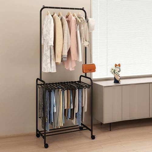 衣落架地立式可移裤架落BFZ地动式铁艺裤子收纳家用卧室衣架裤一