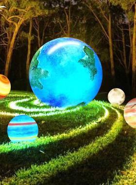 星球吊灯网红户外灯水挂树景观发光圆防球装饰地球街道树木GQJ亮