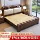 联双紫11929檀木加全实木大厚床新款 软铺靠卯满榫床板储物床豪华