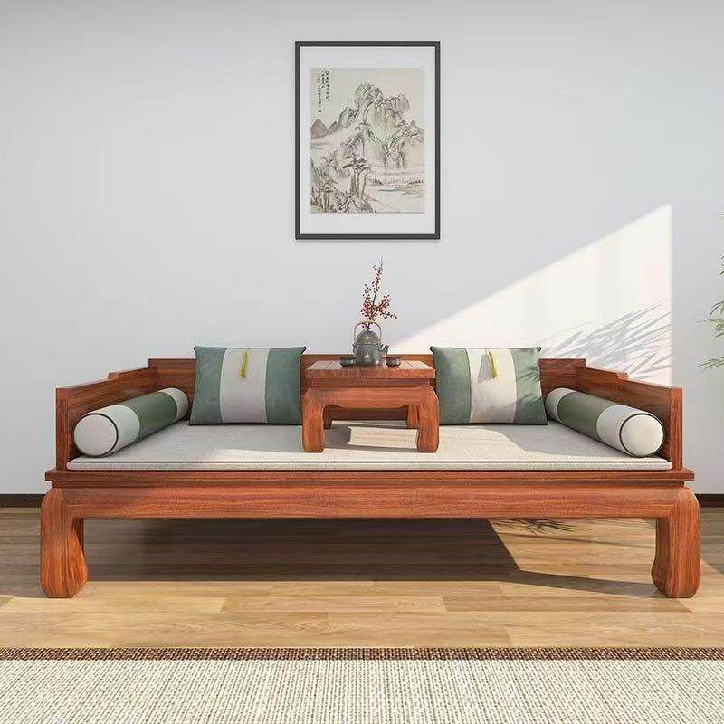 店新中式老榆木罗约汉WHH床实木代家居客厅沙发床榻酒民现宿简沙