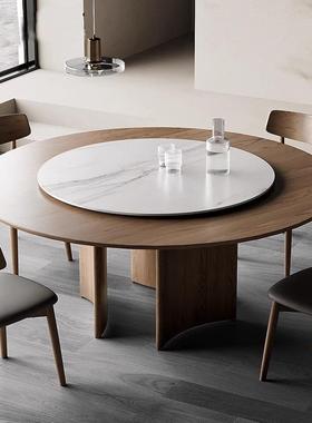 诧戚风实形LVB木餐桌现代简约圆桌极简轻奢圆餐椅桌师设计创意圆