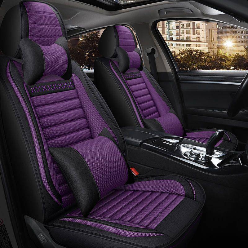 五座通包围汽车坐2垫套四季用座套亚麻座套布5艺3H332094坐垫透气