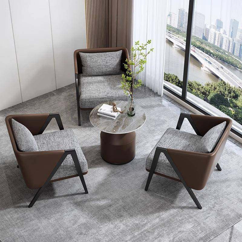 售楼发36处洽谈桌椅组合单人沙客椅休闲单椅厅阳台店商务大堂酒极