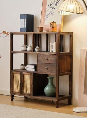 实木新中式博古CER办架多宝厅阁公室展柜摆示件陈列书架客玄关置