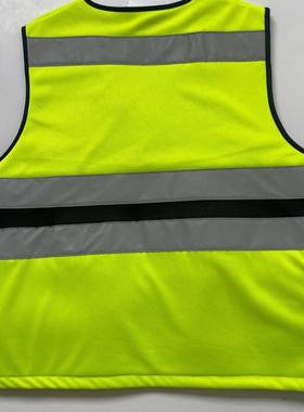 AS心ICla筑ss2高能见度安全背多口袋FCM反光马甲建N橙色反光背心