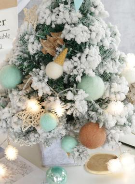 红色SD9C60M诞树套餐圣白色圣诞节饰品新款植绒圣诞树C加雪圣诞装