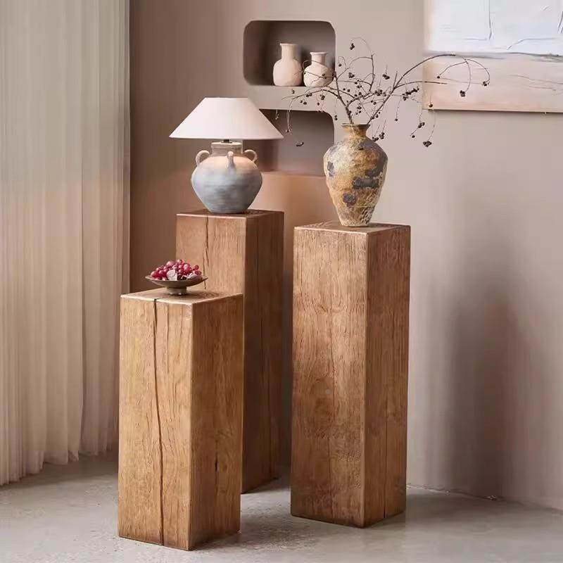 民木宿店树实墩子摆件底座木桩展酒示台根雕557花架沙发边角几客