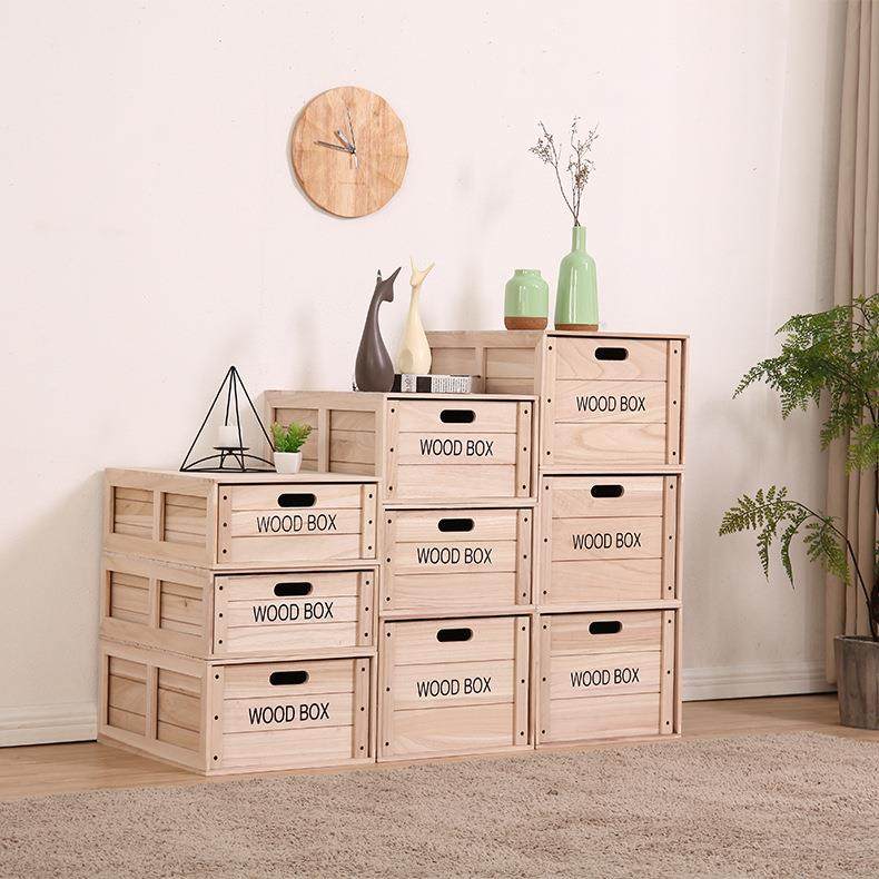 字箱母复子带箱古收纳XUM木箱家用集装箱衣服整理家居盖杂物木箱