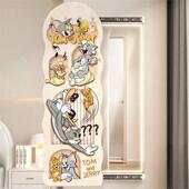 装 饰画暗式 藏推拉穿衣镜壁画风猫和老隐鼠AXH玄关全形身镜子镜奶