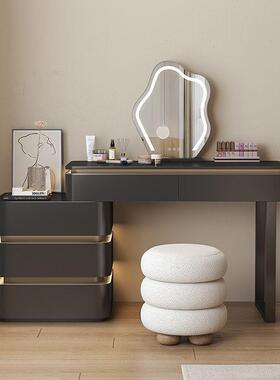 黑色梳妆台斗柜轻一体奢现代卧设计师实木化感妆桌20MGV2室5新款