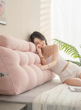床头腰靠沙发立体靠背床上看枕书软包靠垫飘窗垫榻榻KDP米床靠腰