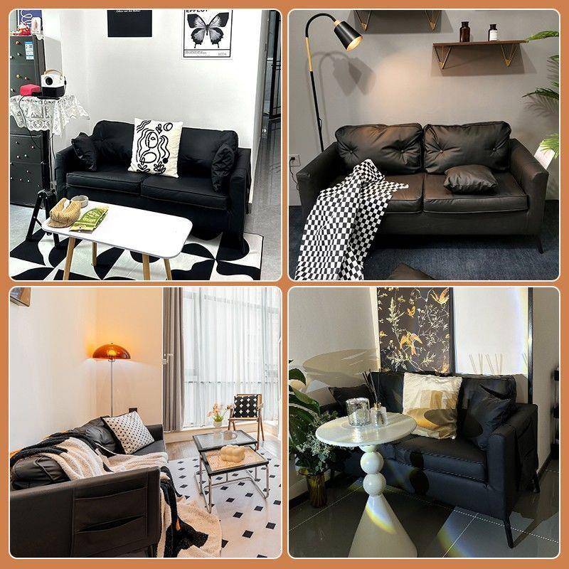 厂家直供沙发户型双人租出房办公息室休区公寓简约便宜皮艺客厅意