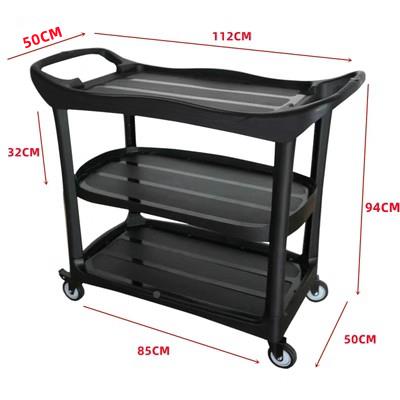 云餐加厚音三层静手推白车带围挡带门收送餐车餐厅酒店大F77MS87H