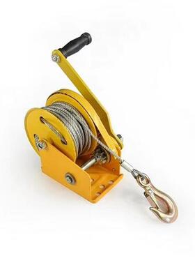 自锁卷式手绞盘120JOJ0磅便携小摇型手动绞车1800磅手摇扬机现货