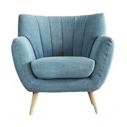 厂家销售人高弹柔懒泡沫海绵单人沙发布艺单沙XFX发人沙发软舒适