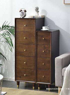 轻奢法式夹缝收柜实木斗38493柜窄柜子抽屉纳式储头物室柜卧床缝