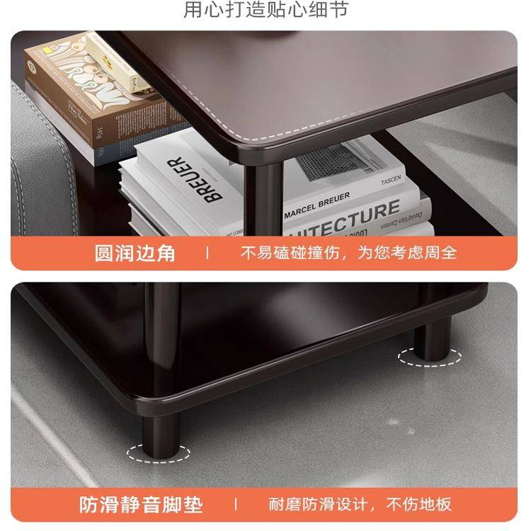 沙发中间小茶几办公室接待实木小桌子客厅边几侧边柜茶台边桌角几