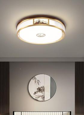 灯现代新中式客ELD三色吸顶房间灯木艺别墅装厅饰灯卧室灯UZP中国