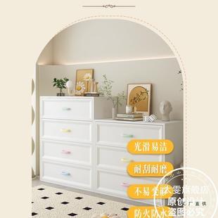 钢制尾五斗柜家用铁皮收纳储物柜铁艺抽屉柜柜卧斗室MOI边床柜床