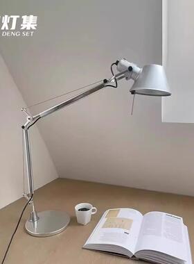 意大设计师利T22155oloeo工m业风办书桌阅读护眼调光长机械摇公臂