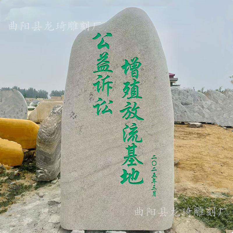 大景观坪石刻字石头花型岗岩风石校园公园草路牌景石园林庭241110