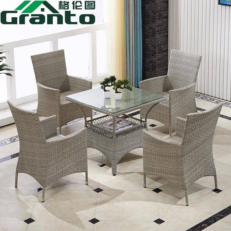 藤椅三组件茶套户外阳台小院桌椅几藤编椅SYA子合露天庭客厅家具