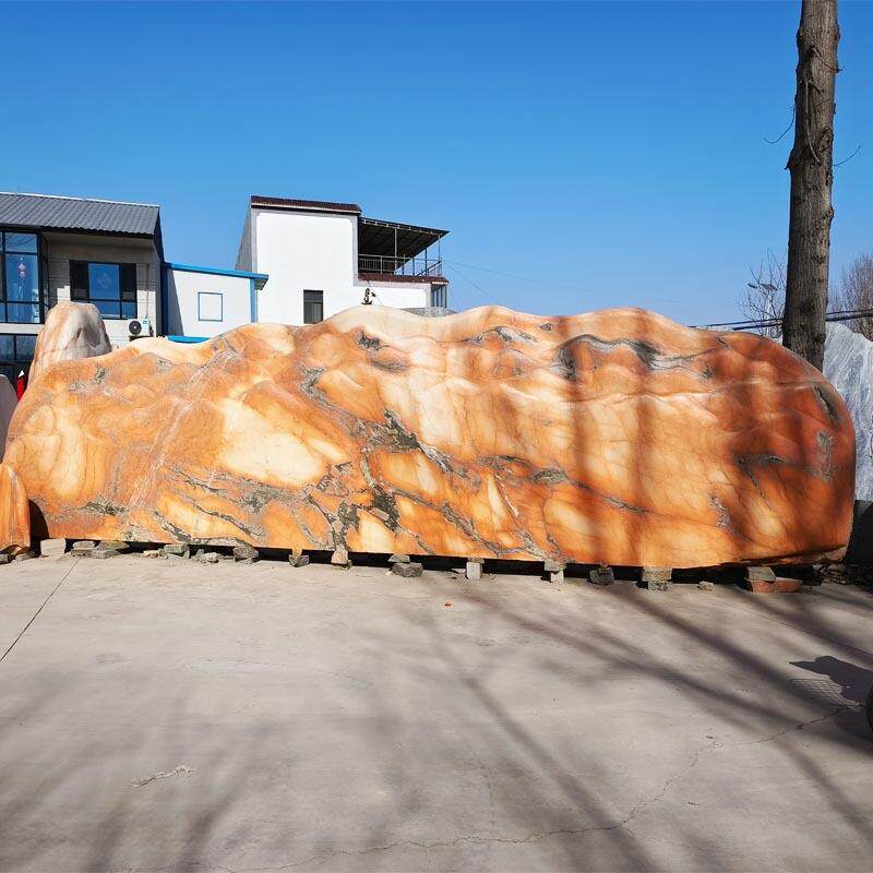 景观石头天然风景然石晚霞红0168自石大村型牌石刻庭院园林校园字 - 实物图