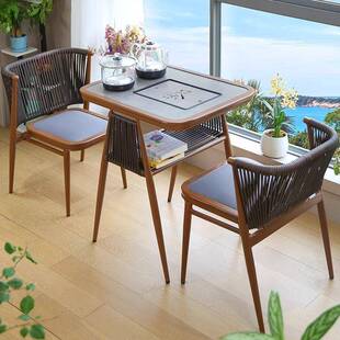 阳台桌椅合小户型XAE组藤椅简约你休闲三桌椅迷小茶桌件套一桌二