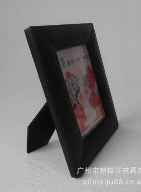 新款黑色革相框创皮意设计摆台K001皮桌面质相框复古卧室床柜头饰
