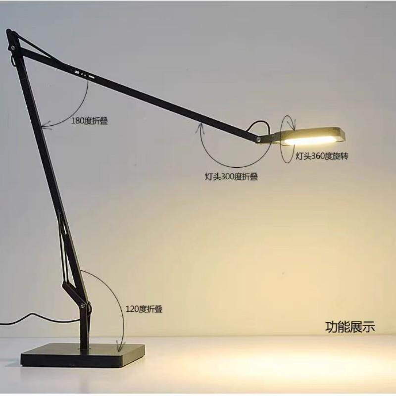长臂触摸调光折护叠书桌办公质台LGQ灯金属感调光LED工学作习眼台