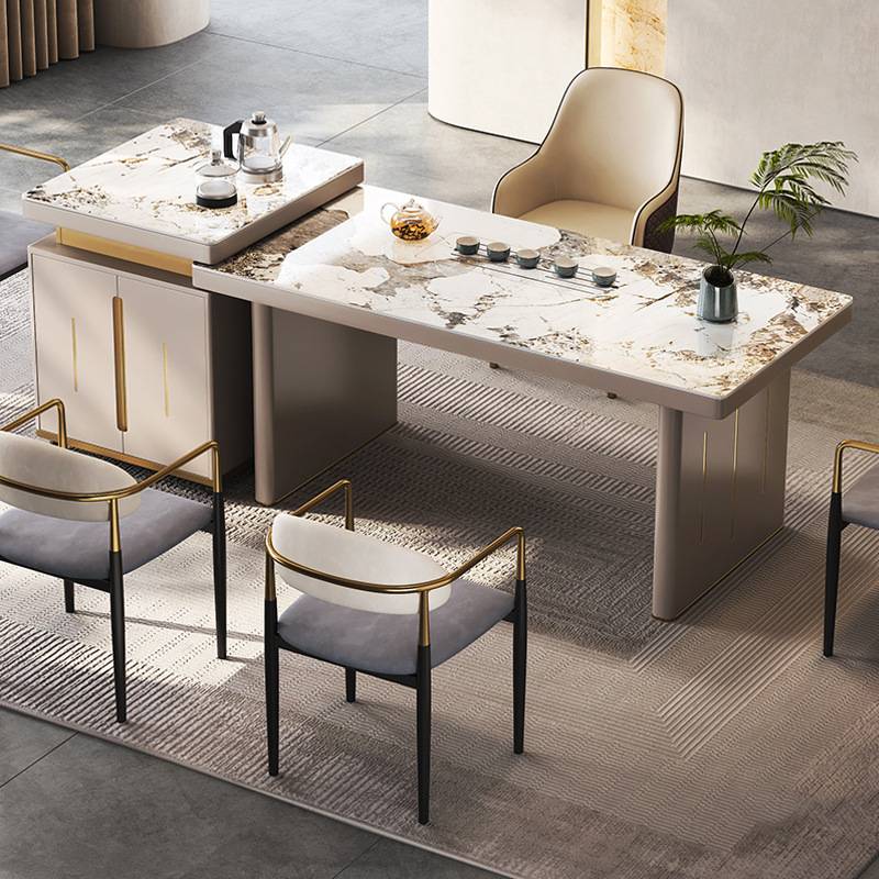 意式岩板极简轻奢现代简约小户型客厅家用长方形大理石茶桌
