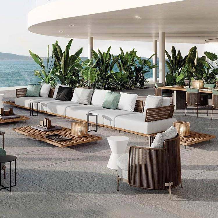 户外藤沙发庭编院别墅柚木实木休室花934园防闲水防晒藤椅露天外,住宅家具,户外沙发,淘宝优惠券,粉丝福利购,淘宝优惠卷