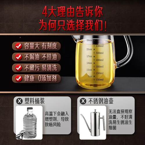 德国SSGP963256调油壶防漏油罐家装厨油容用器料瓶酱油醋房大号玻