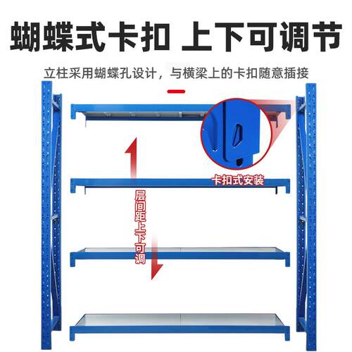 货架仓库KDQ服角钢型货架工厂仓储货物架装家用轻中多层铁架型子