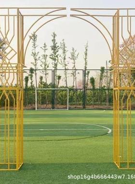 2025新款子婚庆具花34545门拱门婚礼堂道欧式铁艺架装饰舞橱窗布