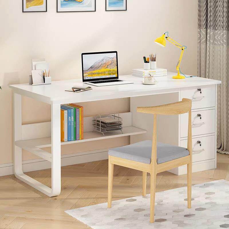 书桌初生家用电脑办公PDL现代中简约桌带抽屉书桌组卧室学生合学
