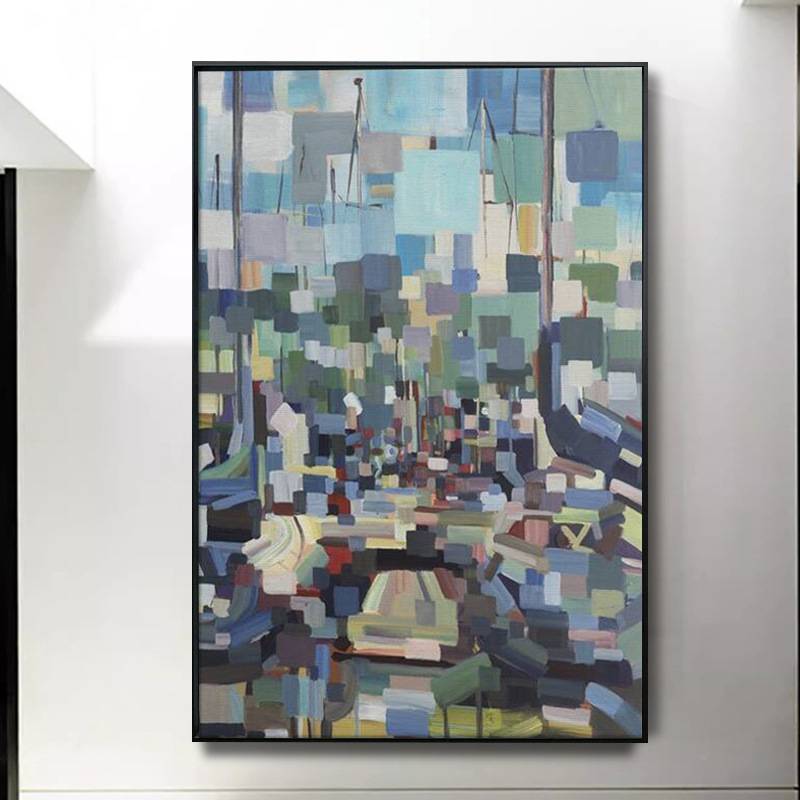 纯手绘油画【】书房客厅装饰画走廊玄关餐厅抽象挂画现代艺术图片