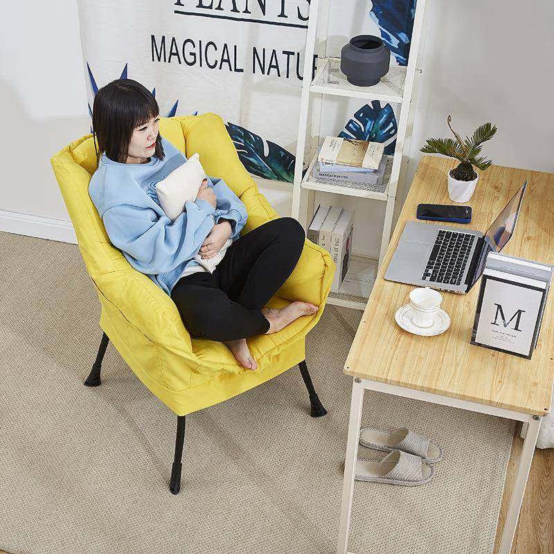 网红单人沙背发椅学生宿舍卧室阳椅台躺休小闲靠家用懒人沙家用懒