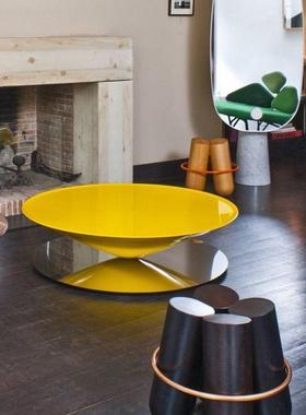 法式奶油风FO悬浮几茶现代U简约计师客厅家用SOF设圆锥形飞碟茶几