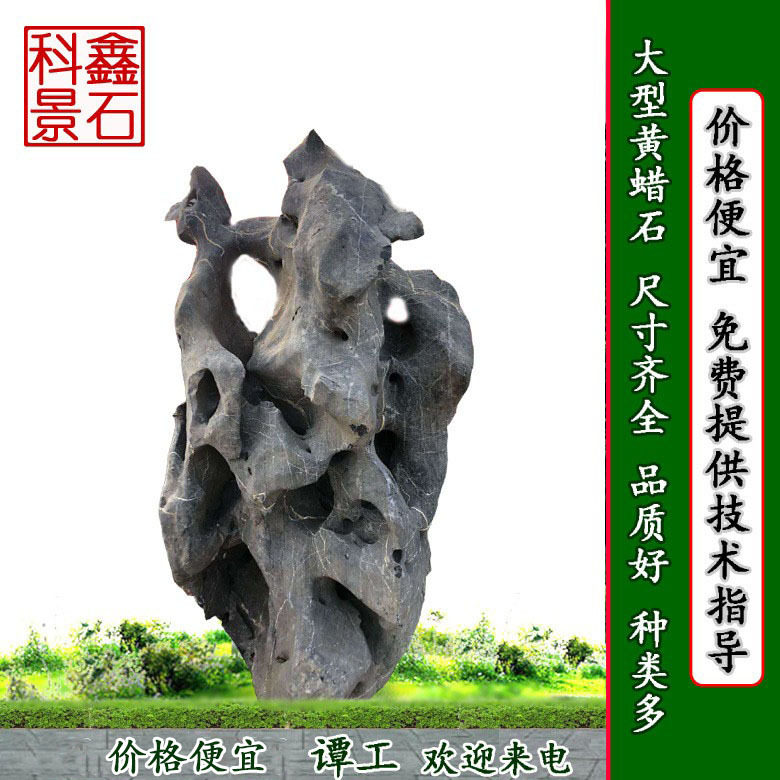 室外观赏石 庭院景观石奇异多孔洞景观独石 黑皮石圆润观赏石