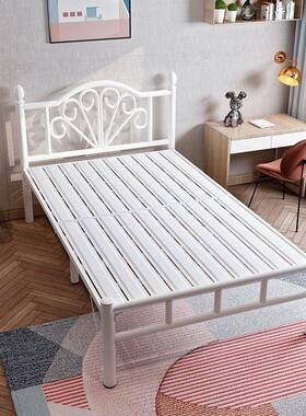 Fls叠单人XXA床木板床双人床.2米1折铁床午简易儿休童床成人单人