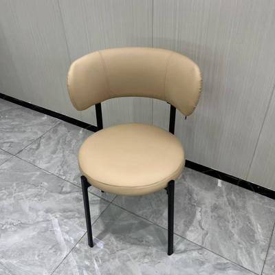 意式餐极简旋转餐椅家用厅靠背RRB椅轻闲奢高端酒弹簧椅子店休洽