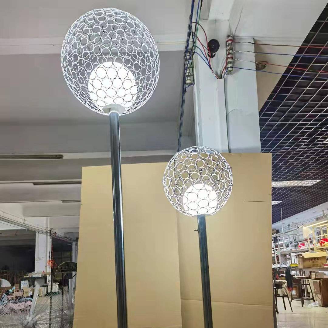led圆球景观灯庭英户外院公圆园别墅景区蒲公灯铁艺圈防水SDP装饰