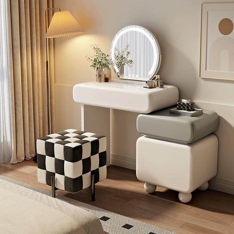 ir新款式奶油风家卧居室梳妆台斗柜一体居房间78921轻意奢卧室家