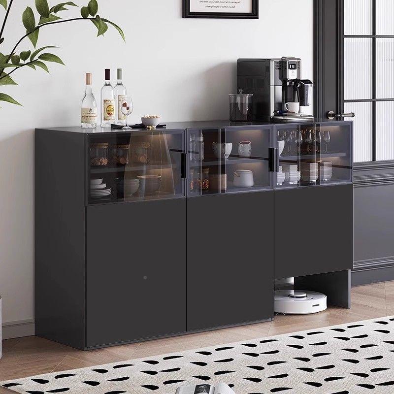 餐边客柜物靠墙一体简RBQ约现代厅实木收职务柜子储柜厨房茶水纳