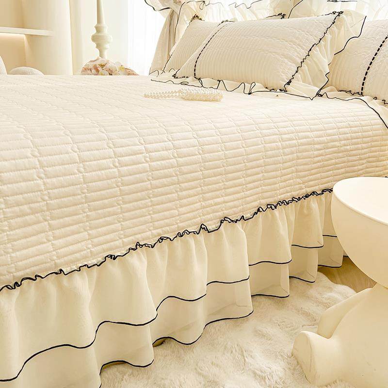 2韩式主风全棉夹棉床盖025新款四季公通用纯棉防SX202502件滑床单,床上用品,床单,淘宝优惠券,粉丝福利购,淘宝优惠卷