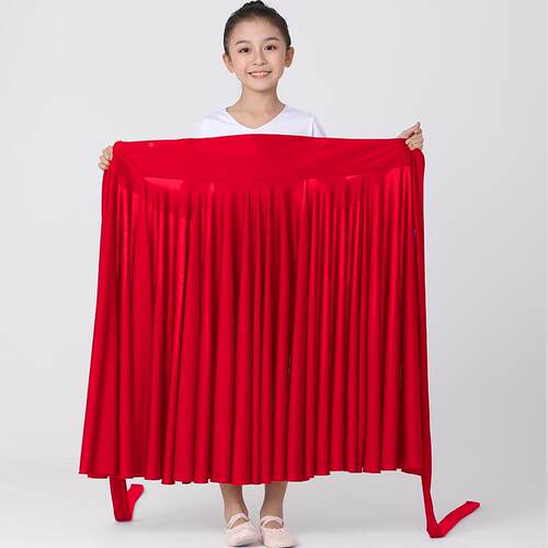 儿童新款藏族舞蹈练习万疆舞蹈演出服舞裙XUP蹈服风古典舞古大摆