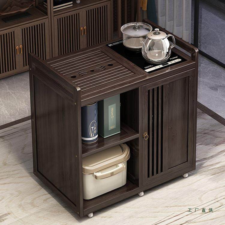 茶吧新中式几客厅家台用985小茶桌可移动沙发边几多功能茶非实木