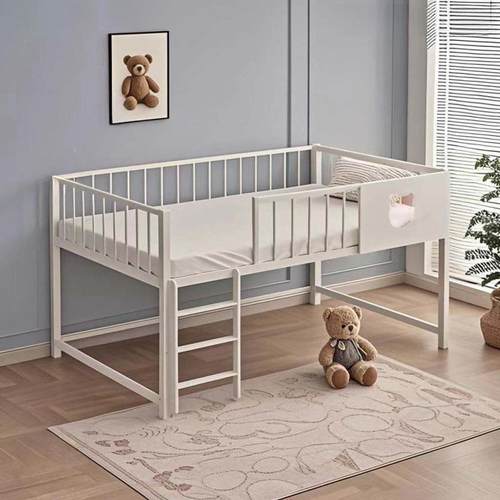 2025功新75款爆款铁艺男半高床多能儿小童半高床小孩床女孩床户家